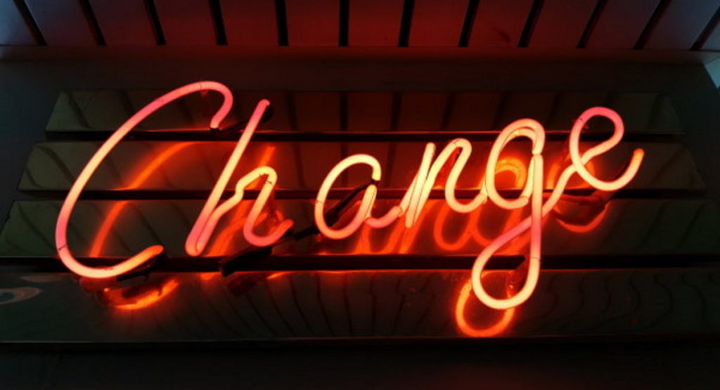 Schriftzug Change