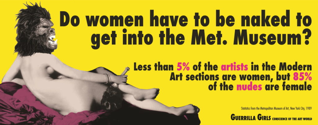 Plakat der Guerrilla Girs mit dem Titel Sind Frauen die zukünftigen Stars am Kunstmarkt?